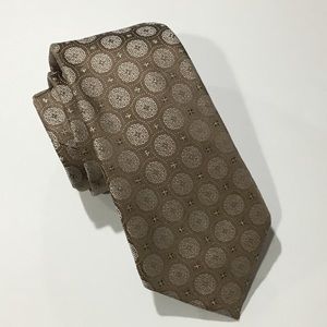 Croft & Barrel Men’s Taupe Medallion Neck Tie